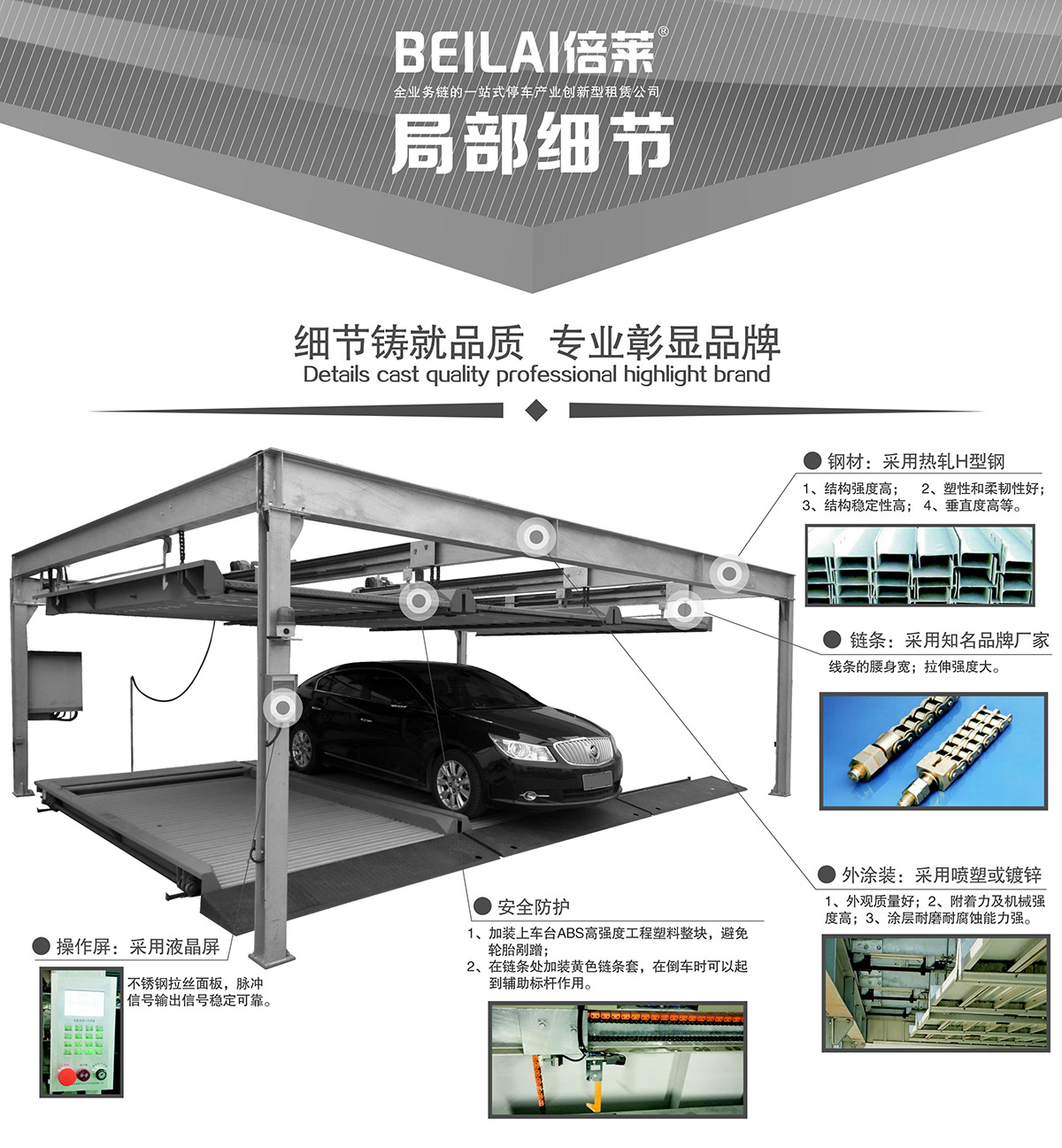 昆明PSH2两层升降横移类机械式立体车库设备局部细节.jpg